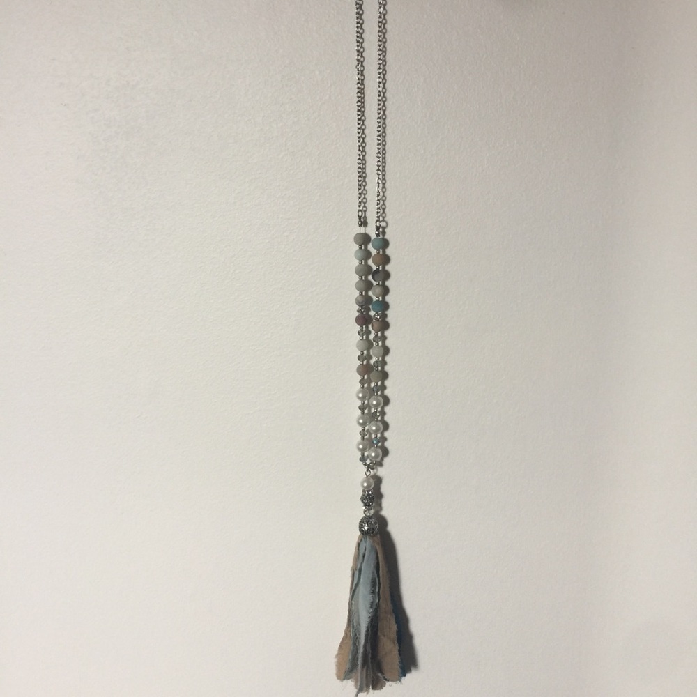 Boho beaded long necklace